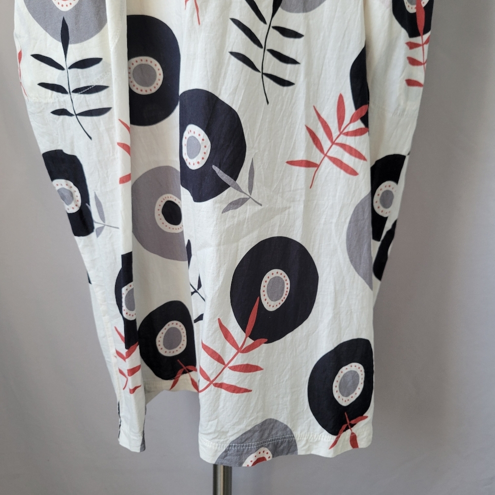 Gudrun Sjoden Julie Cotton Voile Floral V Neck Dress L - Picture 7 of 15
